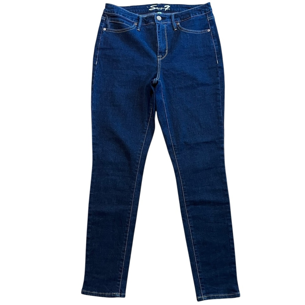 Seven7 Dark Blue Skinny Jeans for Women’s Size 6.
